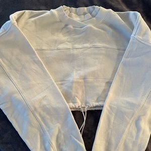 Joah Brown Cream crop sweatshirt